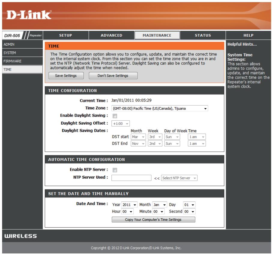 D-LINK DIR-505 - Heure - 1