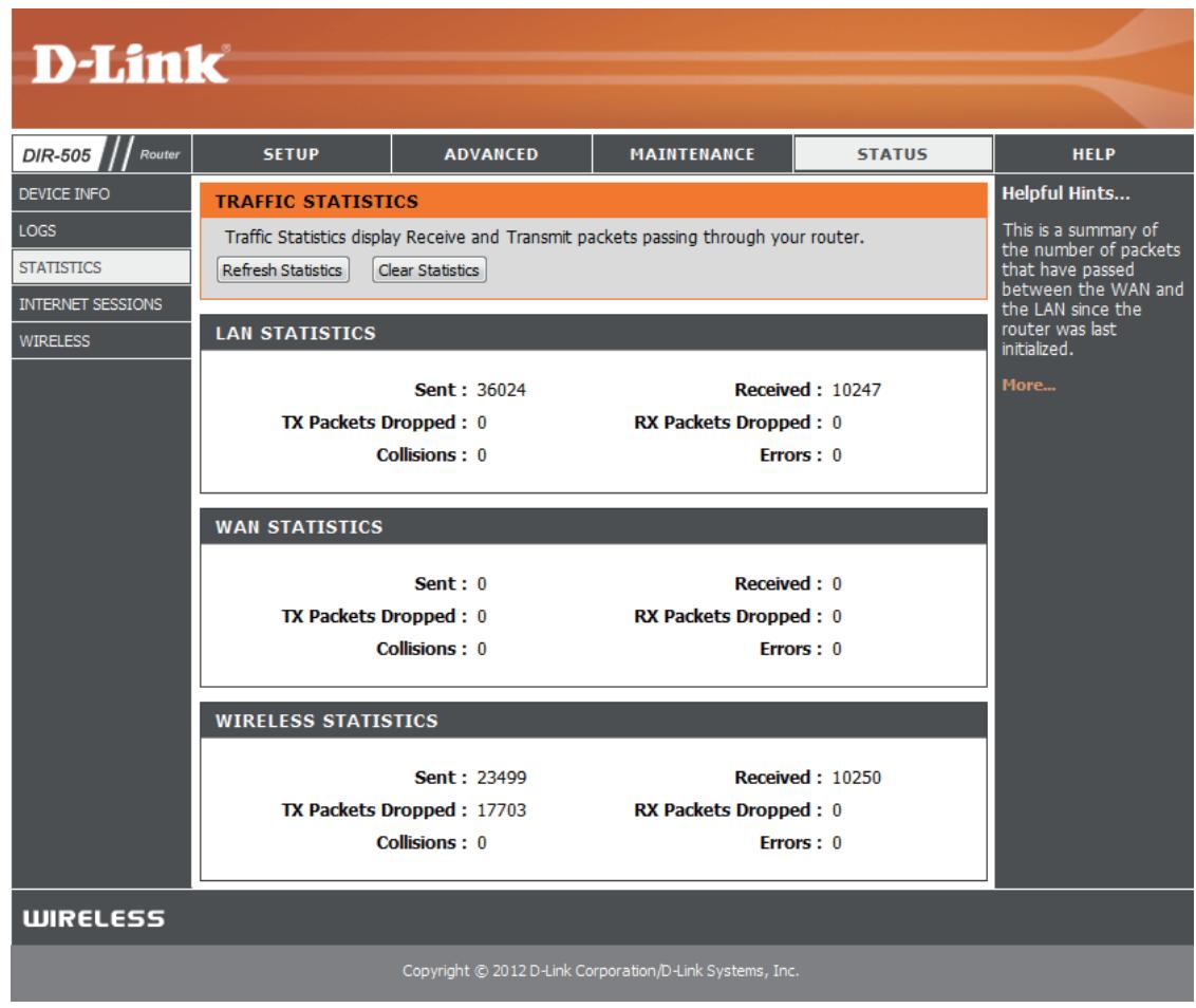 D-LINK DIR-505 - Statistiques - 1