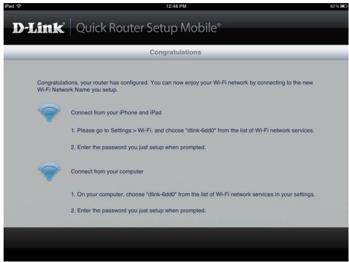 D-LINK DIR-505 - Configuration de l'application QRS Mobile (iOS) - 7