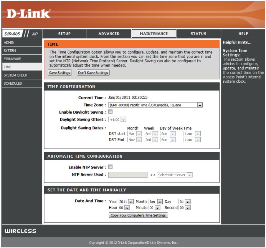 D-LINK DIR-505 - Heure - 1