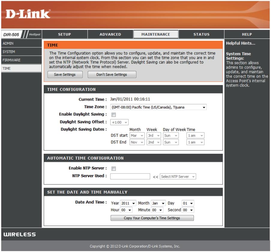 D-LINK DIR-505 - Heure - 1
