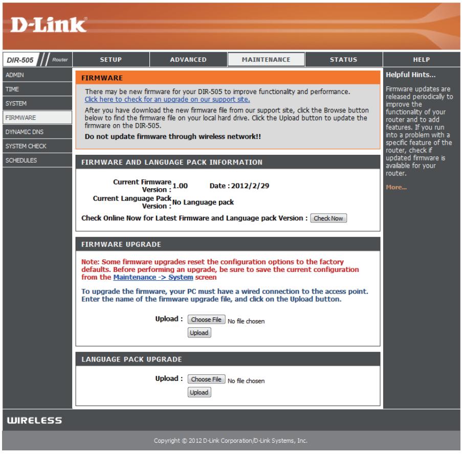 D-LINK DIR-505 - Microprogramme - 1