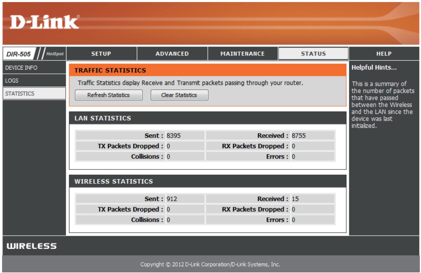 D-LINK DIR-505 - Statistiques - 1
