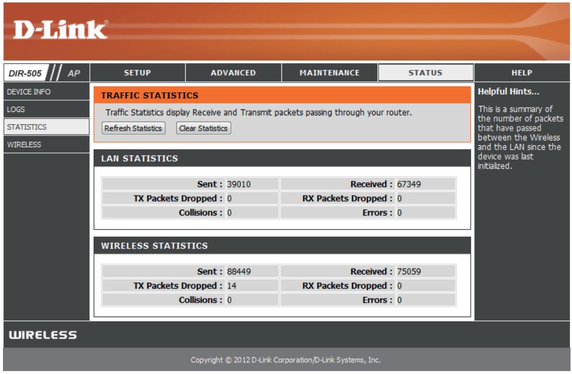 D-LINK DIR-505 - Statistiques - 1