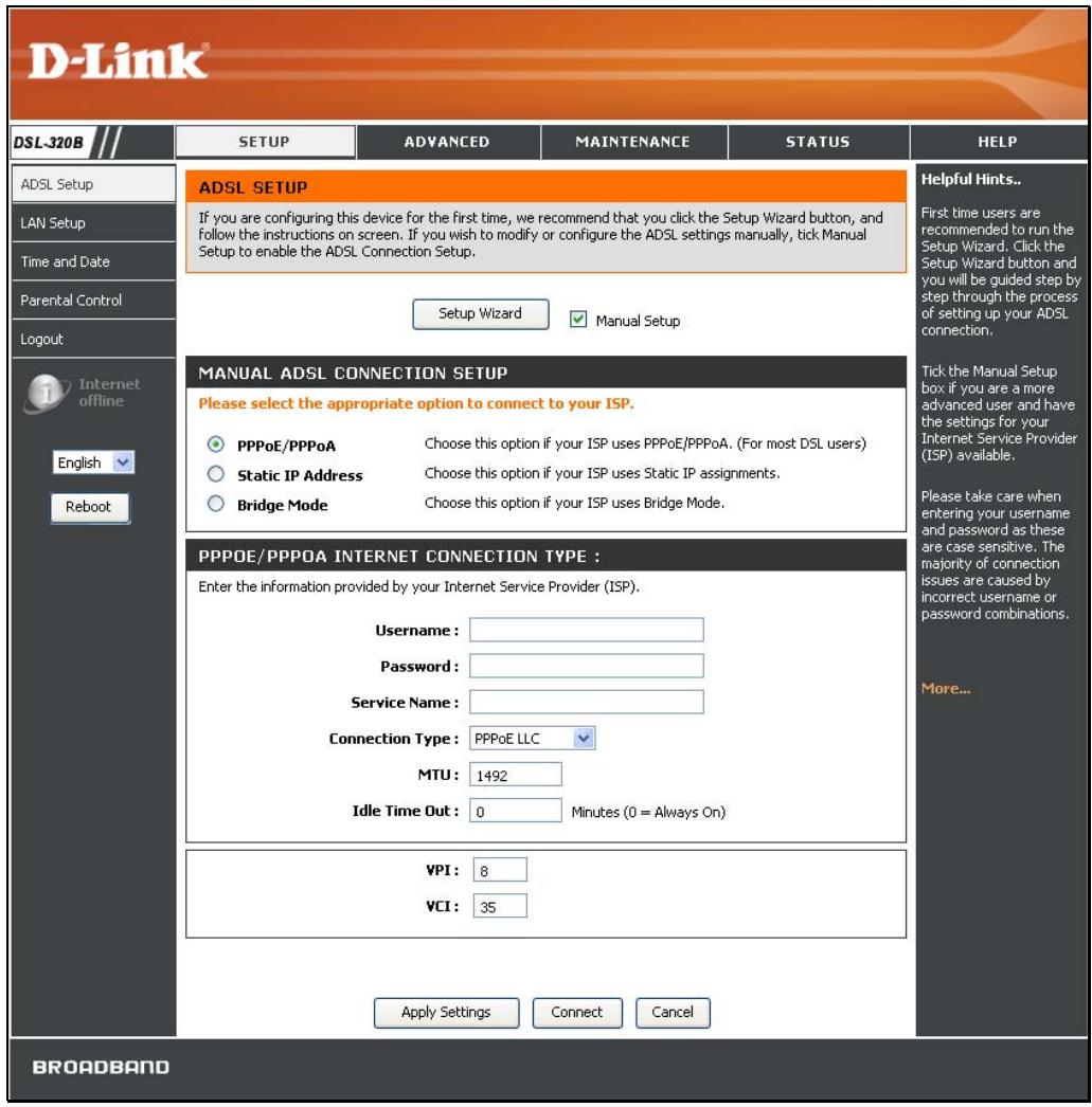 D-LINK DSL-320B - Configuration RAPIDE - boîte de dialogue de confirmation de réinitialisation - 1