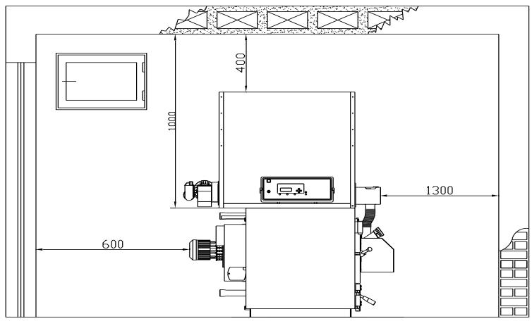 DEVILLE CEDRA AUTO - Positionnement de la chaudière dans une chaufferie - 2