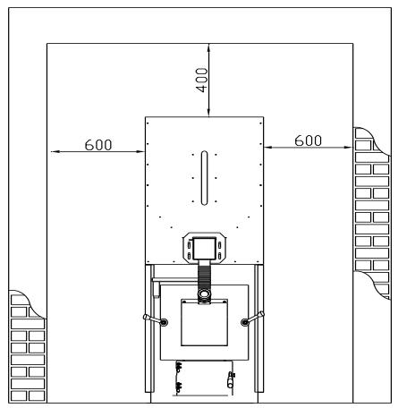 DEVILLE CEDRA AUTO - Positionnement de la chaudière dans une chaufferie - 1