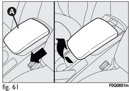 FIAT BRAVO 2007 - ACCOUDOIR AVANT AVEC COMPARTIMENT PORTE-OBJETS (lorsqu'il est prévu) - 2