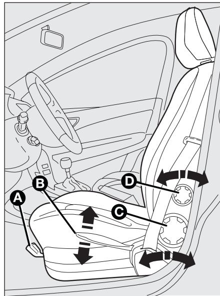 FIAT BRAVO 2007 - Réglage lombaire (lorsqu'il est prévu) - 1