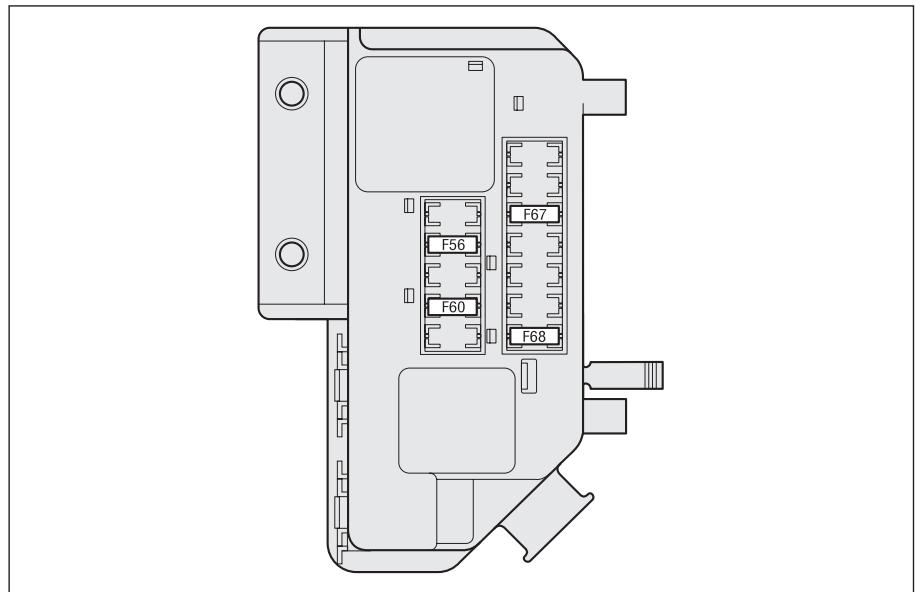 FIAT BRAVO 2007 - Centrale compartment moteur près de la batterie fig. 51 - 4
