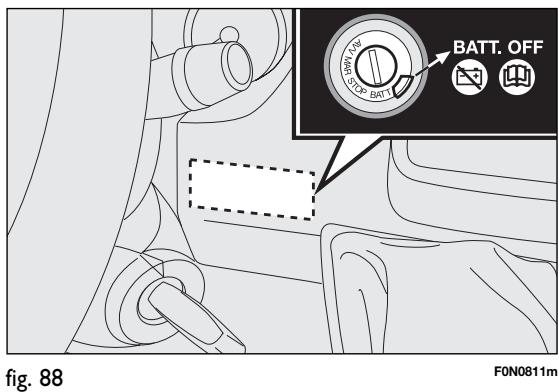 FIAT DUCATO CHASSIS DOUBLE CABINE 2010 - FONCTION DÉBRANCHEMENT BATTERIE (SECTIONNEUR) - 1