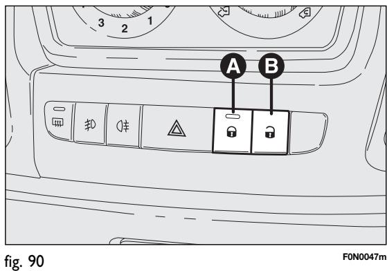 FIAT DUCATO CHASSIS DOUBLE CABINE 2010 - VERROUILLAGE DES PORTES fig. 90 - 91 - 1