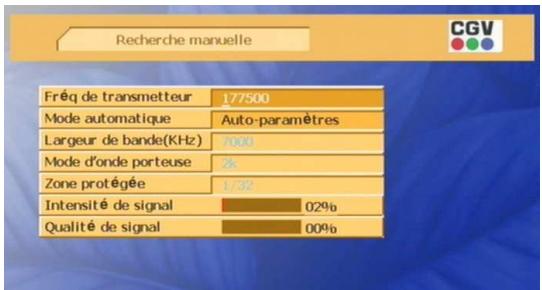 CGV PREMIO PLP - Sous-menu 'recherche manuelle - 2