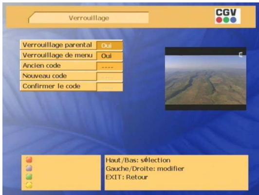 CGV PREMIO PLP - Verrouillage du menu : - 1