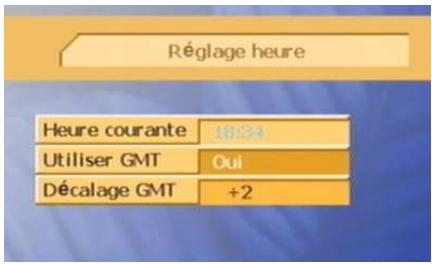 CGV PREMIO PLP - Sous-menu 'réglage heures - 2
