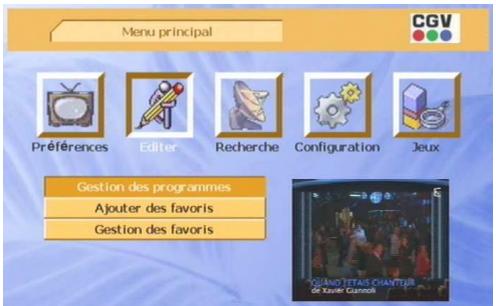 CGV PREMIO PLP - Menu 'editor': - 1