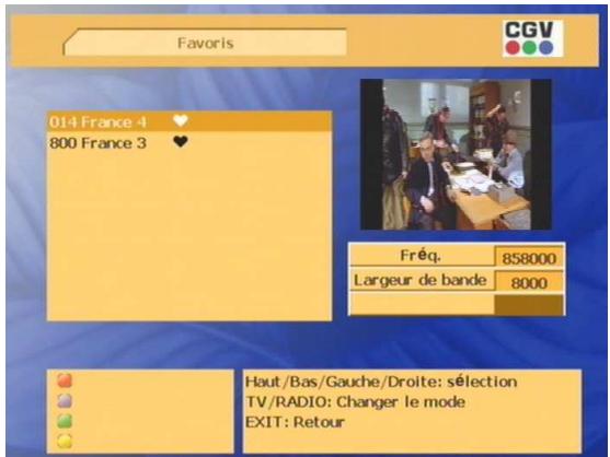 CGV PREMIO PLP - Listes des favoris - 1