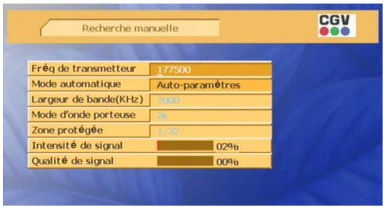 CGV PREMIO PLP - Sous-menu 'recherche manuelle - 2