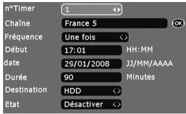 CGV PREMIO PVR D160 - Ajout d'un enregistrement programmé - 1