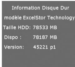 CGV PREMIO PVR D160 - Information sur le disque dur - 1