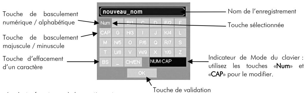 CGV PREMIO PVR D160 - Renommer un enregistrement (touche «verte») - 1