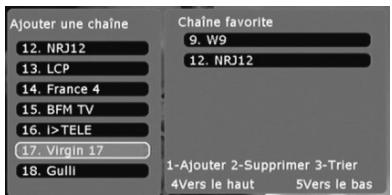 CGV PREMIO PVR D160 - Ajouter une chaîne favorite - 1