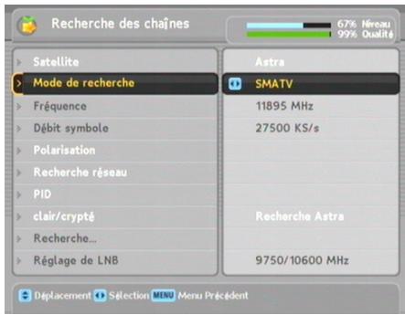 CGV PREMIO SAT - Recherche des chaînes d'un système SMATV - 1