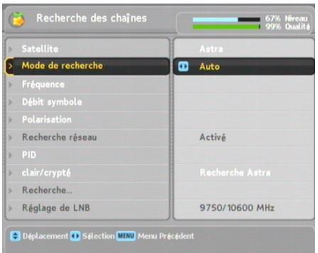 CGV PREMIO SAT - Recherche de toutes les chaînes d'un satellite - 1