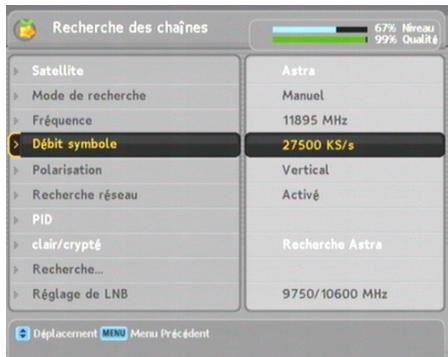 CGV PREMIO SAT - Recherche des chaînes d'un transpondeur donné - 1