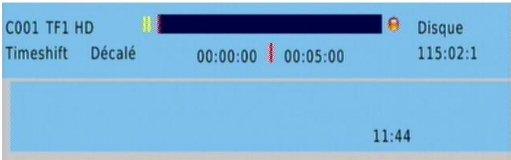 CGV PREMIO HD-W3 70023 - Démarrer un timeshift: - 2