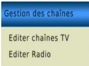CGV PREMIO HD-W3 70023 - Menu gestion des chaînes - 1