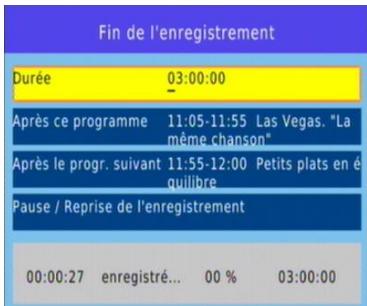 CGV PREMIO HD-W3 70023 - Modifier la durée d'un enregistrement - 1