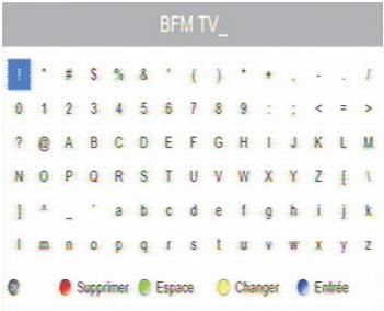 CGV PREMIO SAT HD-W2 - Utilisation du clavier virtuel - 1