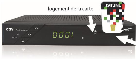 CGV PREMIO SAT HD-W2 - Utilisation de la carte à puce fournie - 1