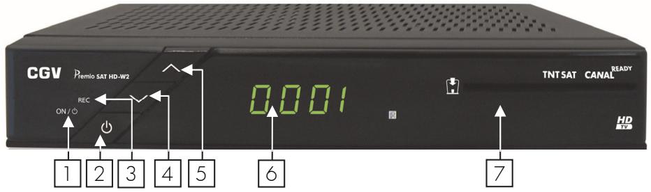 CGV PREMIO SAT HD-W2 - Description de la face avant - 1