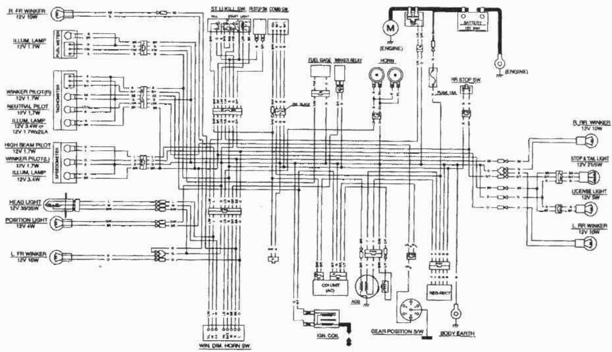 DAELIM DAYSTAR VL125 - SCHEMA ÉLECTRIQUE - 1