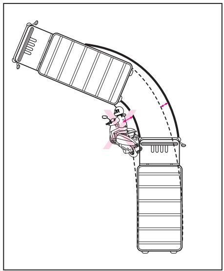 DAELIM BESBI 125 - < DISTANCE ENTRE LE RAYON DE BRAQUAGE DES ROUES AVANT ET ARRÊRÉ > - 1