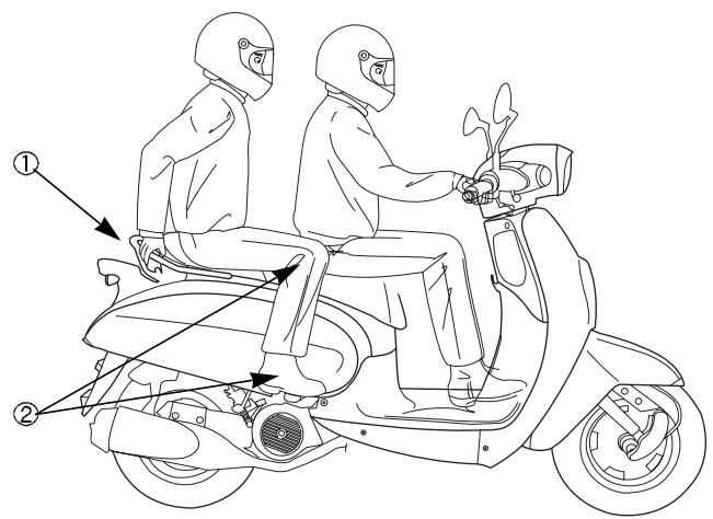 DAELIM SC125 - POSITION DU PASSAGER - 1