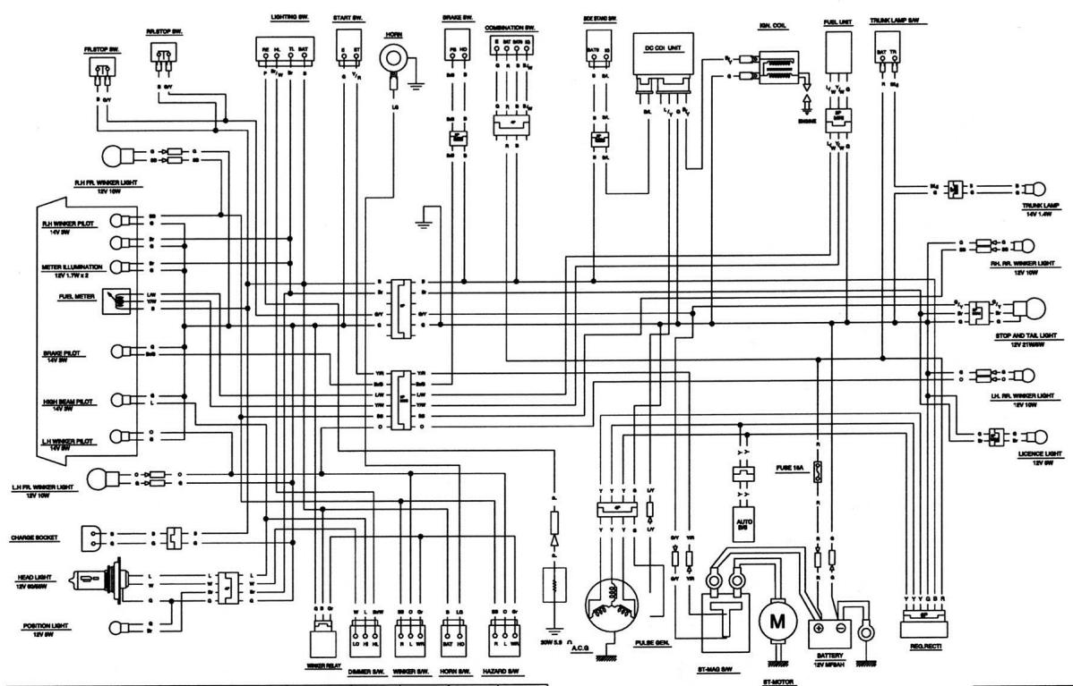 DAELIM SL125 - SCHEMA DE CABLAGE ELECTRIQUE - 1