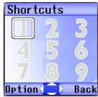 BENQ S660C - Entering the Shortcuts Menu - 1