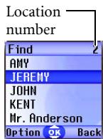 BENQ S660C - Using a Location Number to Access a Contact's Data - 2