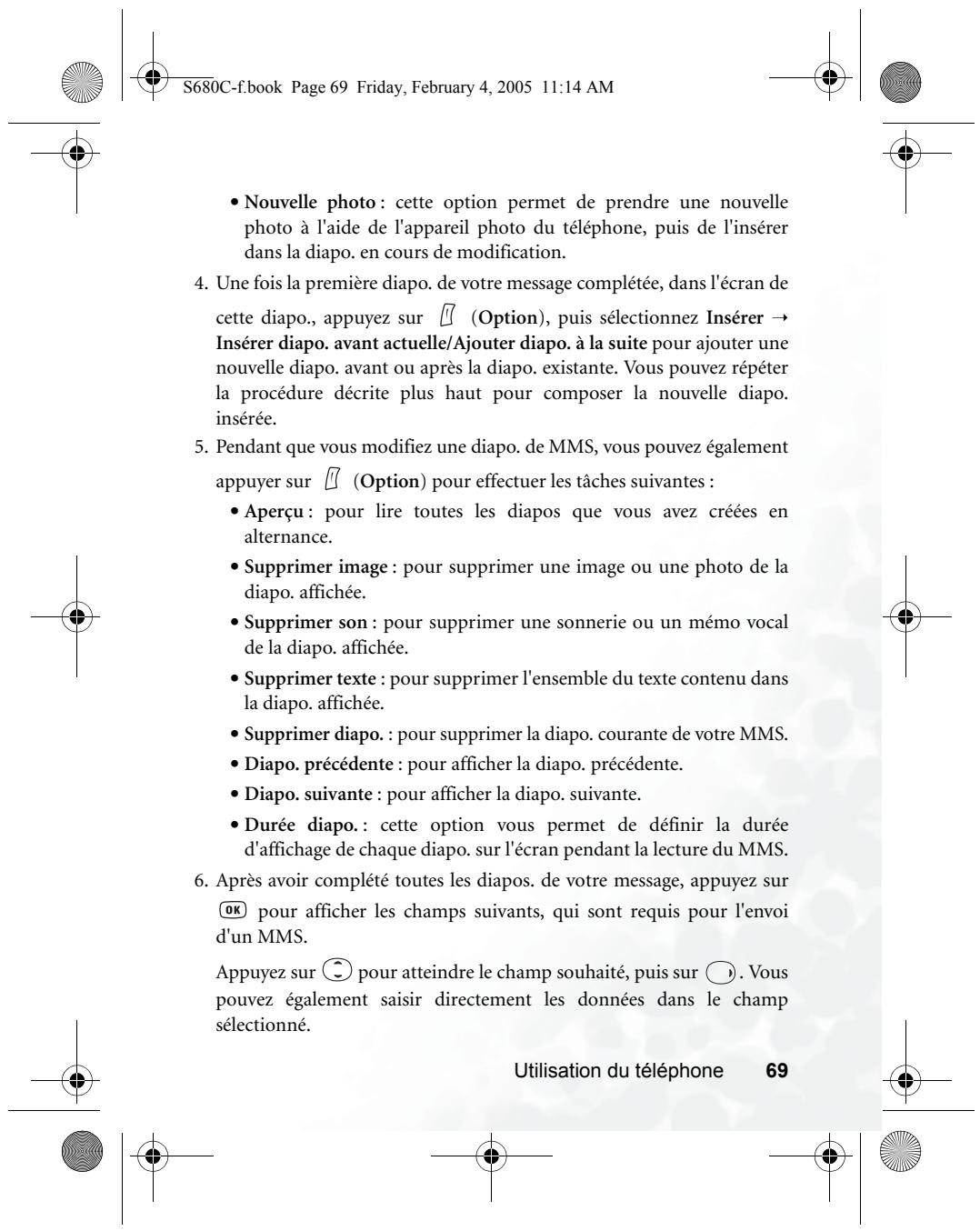 BENQ S680C - Modification et envoi de MMS - 19