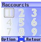 BENQ S680C - Accès au menu Raccourcis - 1