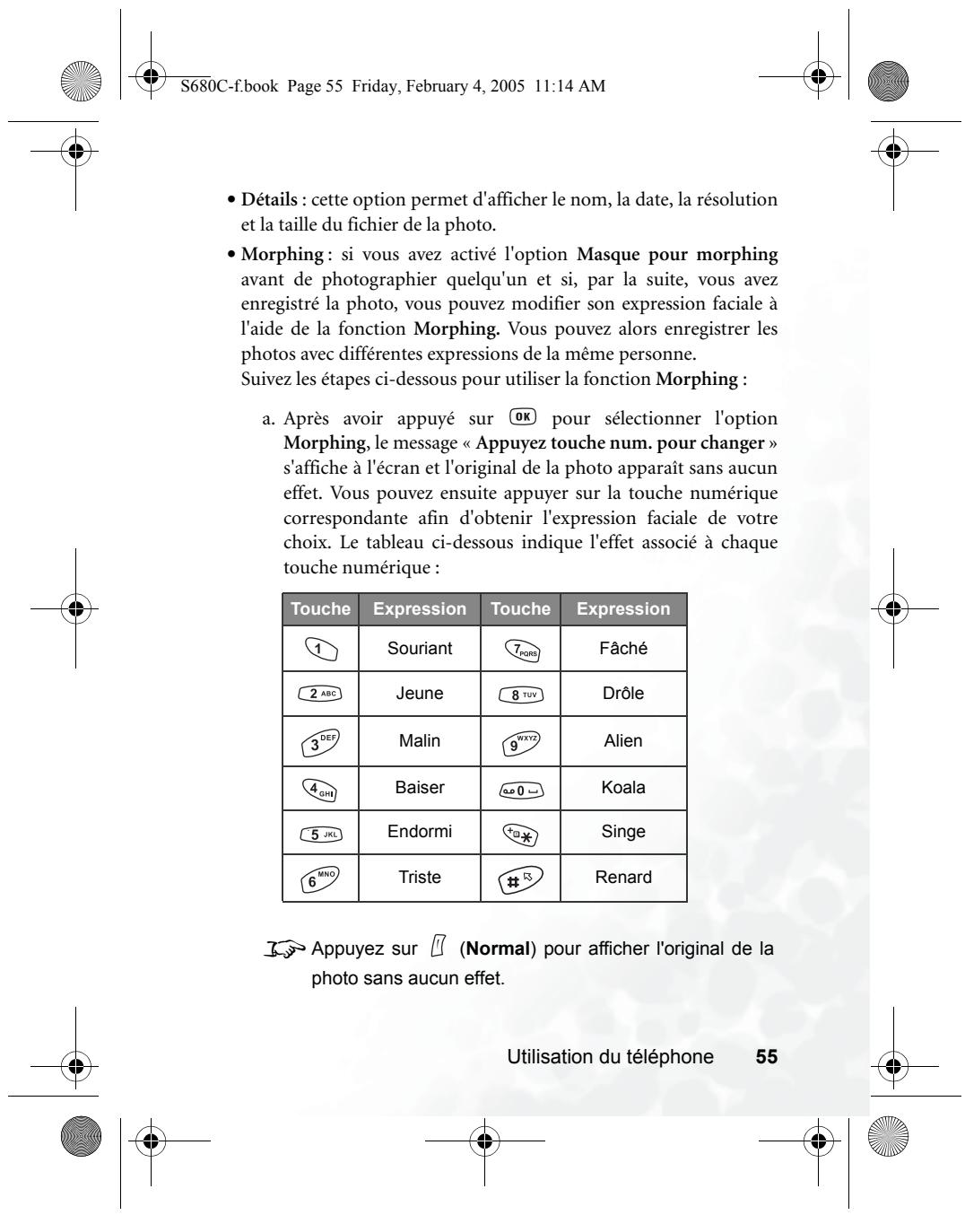 BENQ S680C - Utilisation du téléphone - 10