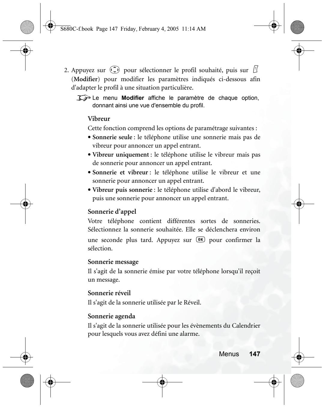 BENQ S680C - Sonnerie agenda - 1