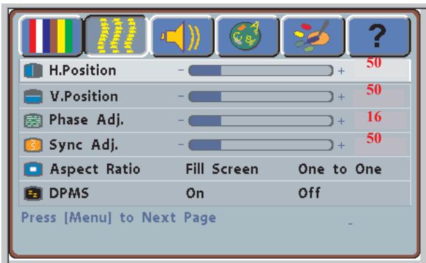 BENQ 46W - Pages de fonctions OSD : - 3