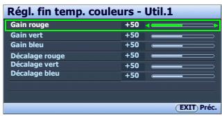 BENQ CP120C - Réglage d'une température des couleurs préférée - 1