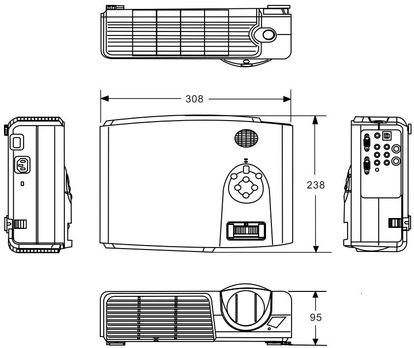 BENQ DS660 - ENCOMBREMENT - 1