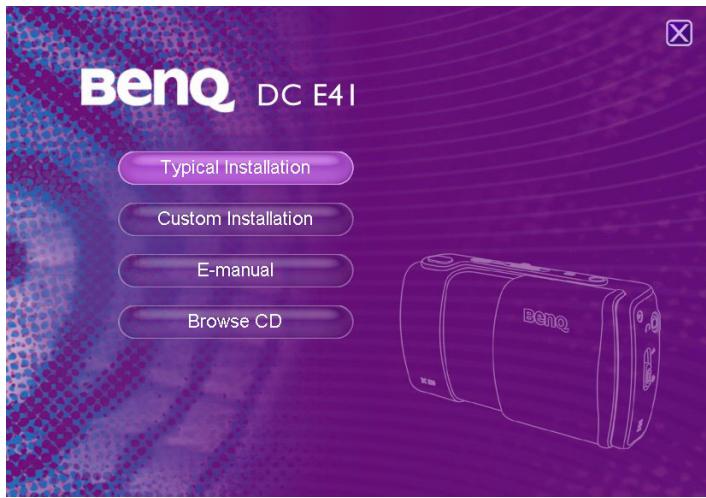 BENQ E41 - Installer le Logiciel de l'Appareil Photo Numérique - 1
