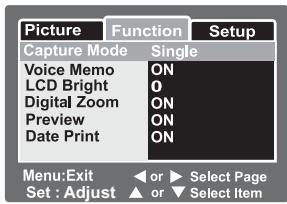 BENQ E43 - Menu Fonctions - 1